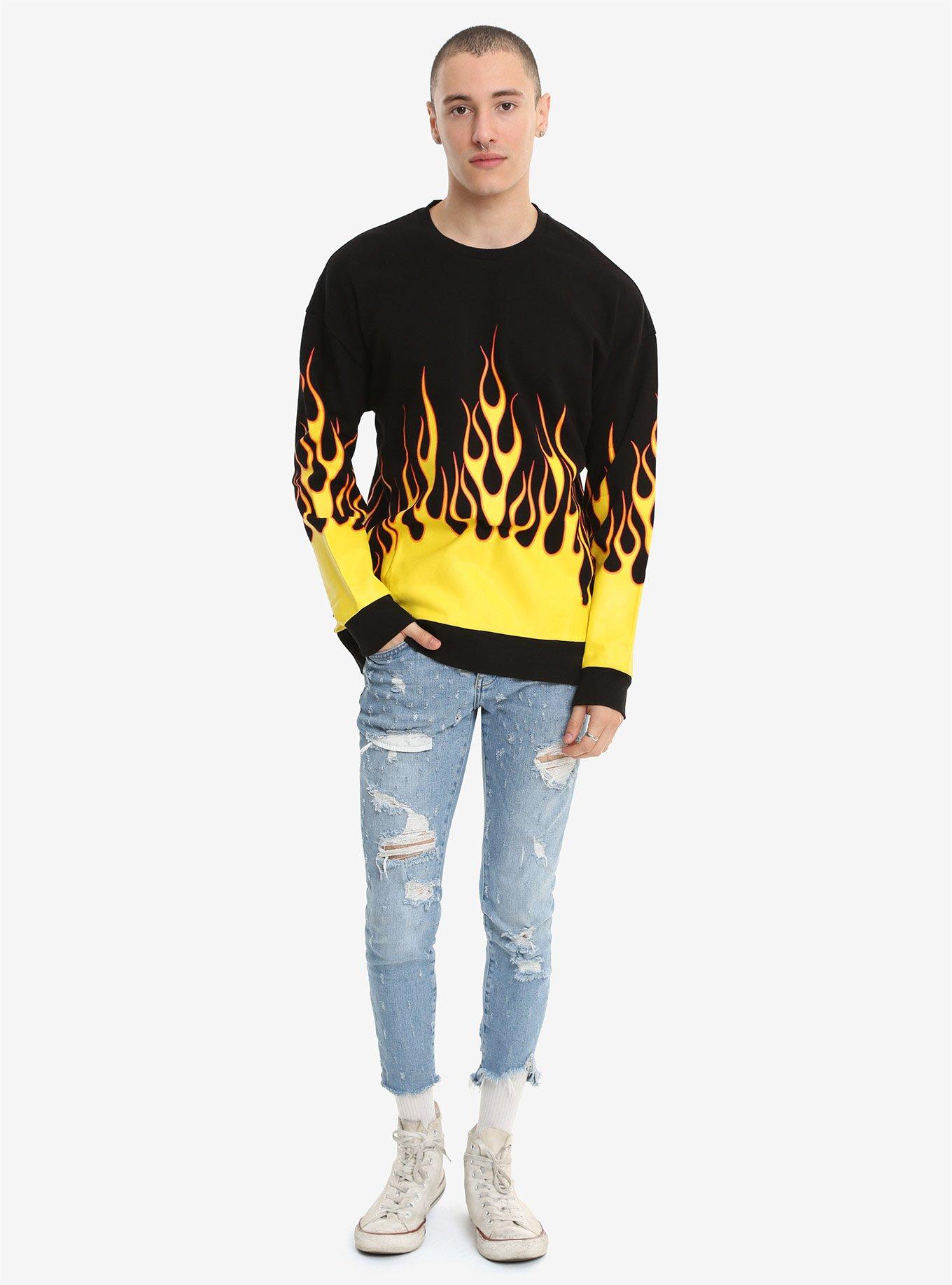 XXX RUDE Flames Sweatshirt, , alternate