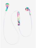 Pastel Rainbow Tie-Dye Bluetooth Earbuds, , alternate