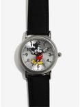 Disney Mickey Mouse Vintage Black Leather Watch - BoxLunch Exclusive, , alternate