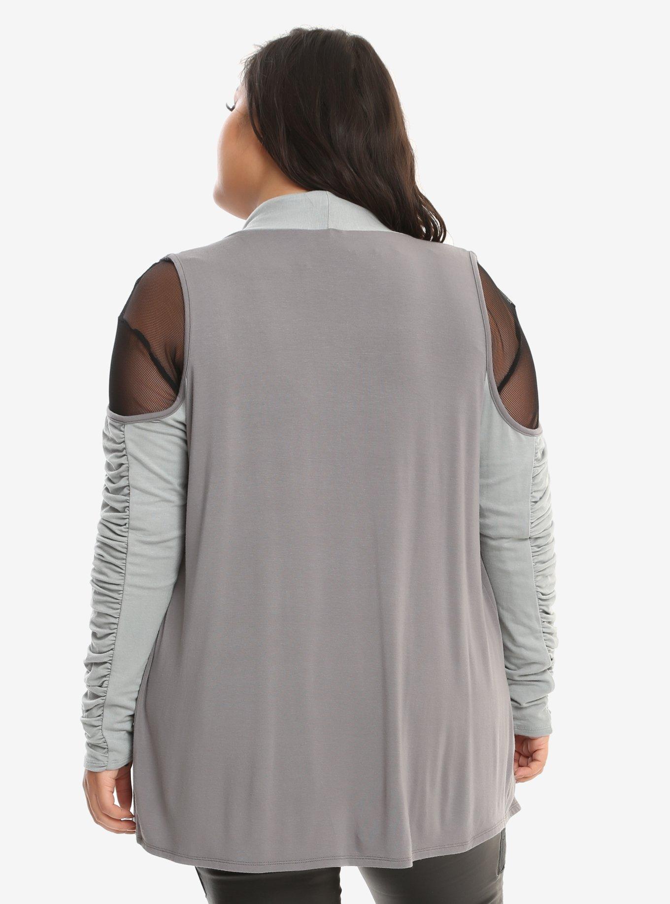 Her Universe Star Wars: The Last Jedi Rey Girls Cardigan Plus Size, , alternate