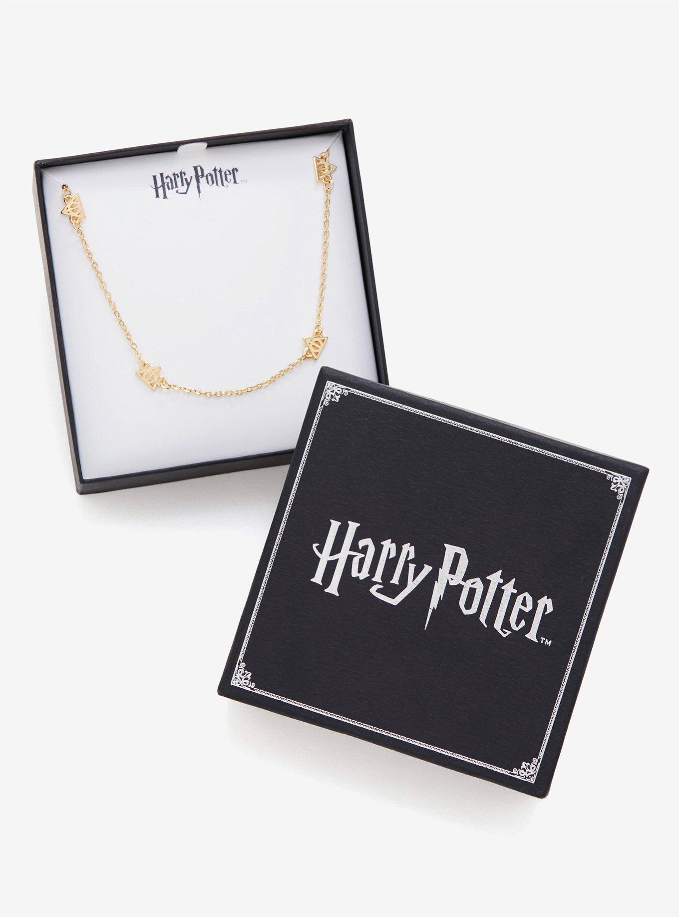 Harry Potter Deathly Hallows Gold Chain Choker, , alternate