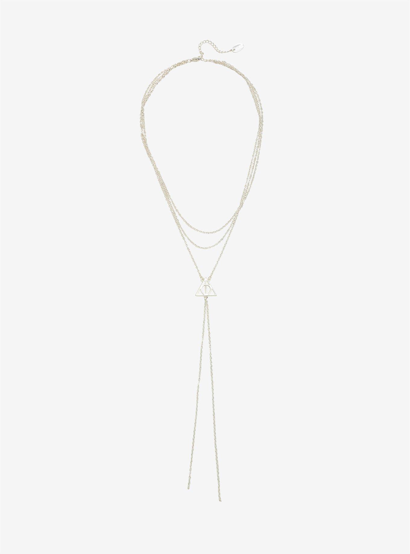 Harry Potter Deathly Hallows Layered Necklace - BoxLunch Exclusive, , alternate