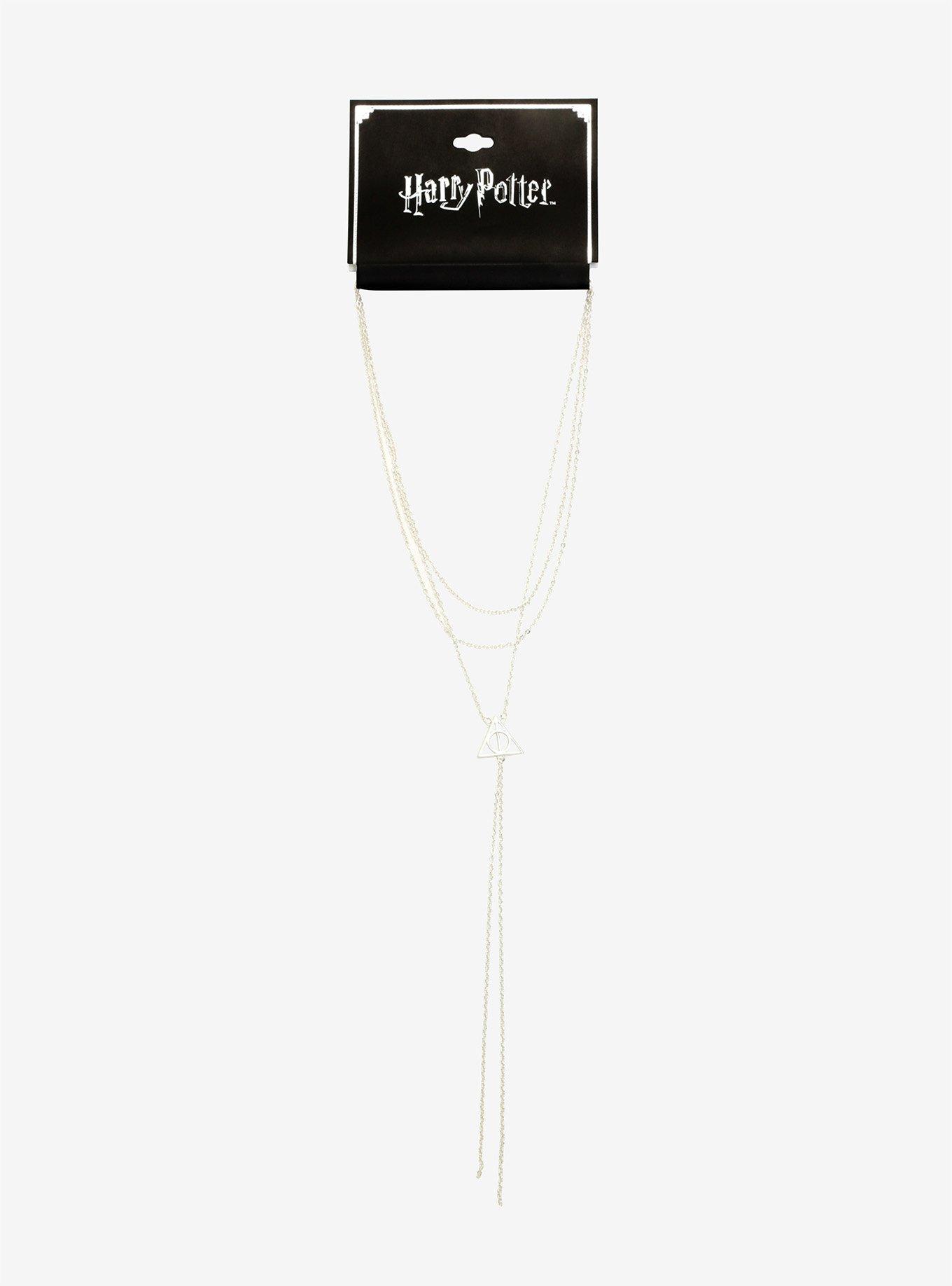 Harry Potter Deathly Hallows Layered Necklace - BoxLunch Exclusive, , alternate