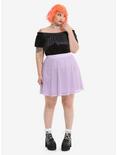 Lavender Fishnet Skirt Plus Size, , alternate
