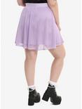 Lavender Fishnet Skirt Plus Size, , alternate