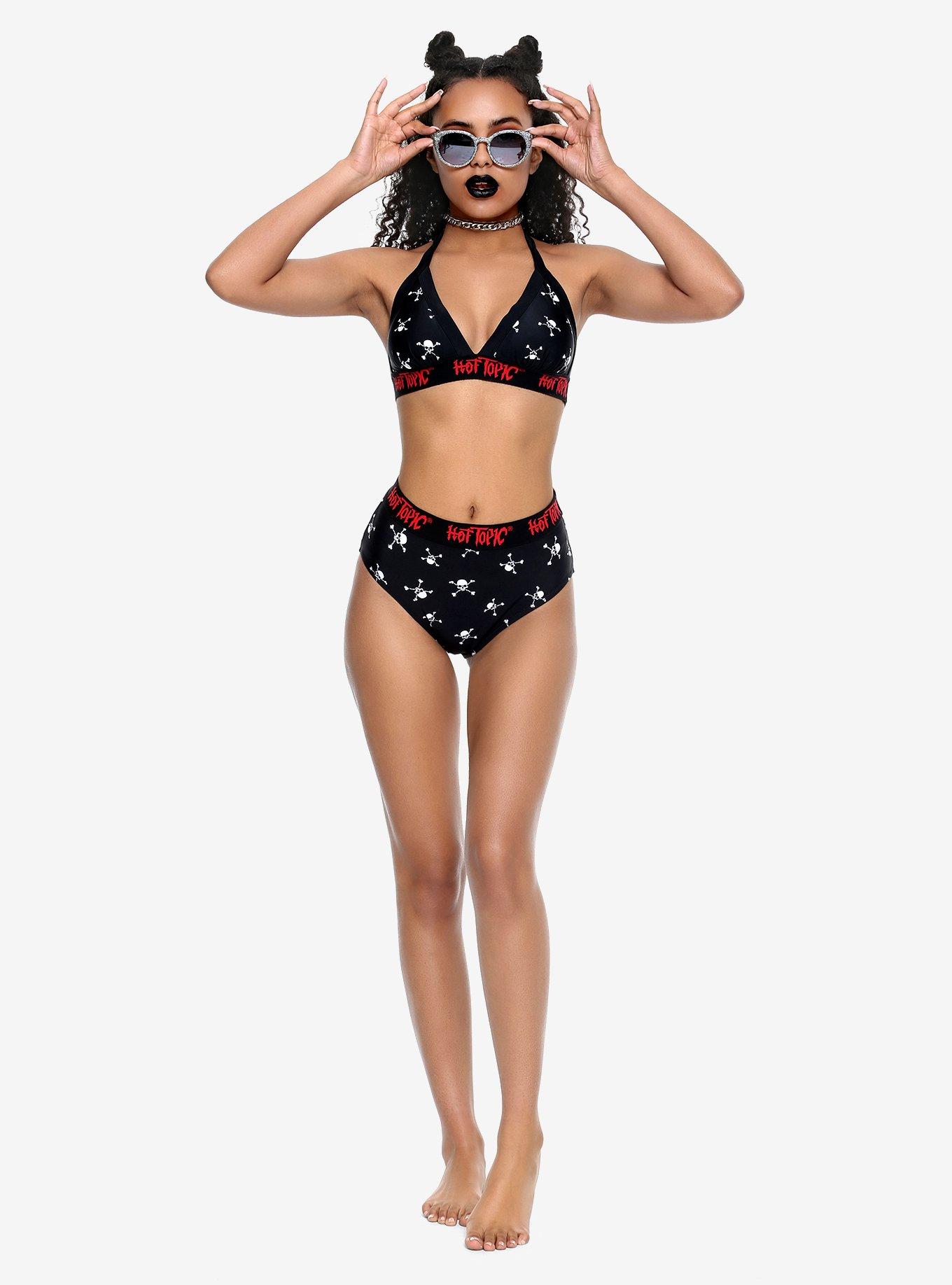 Hot Topic Skull Swim Top, , alternate