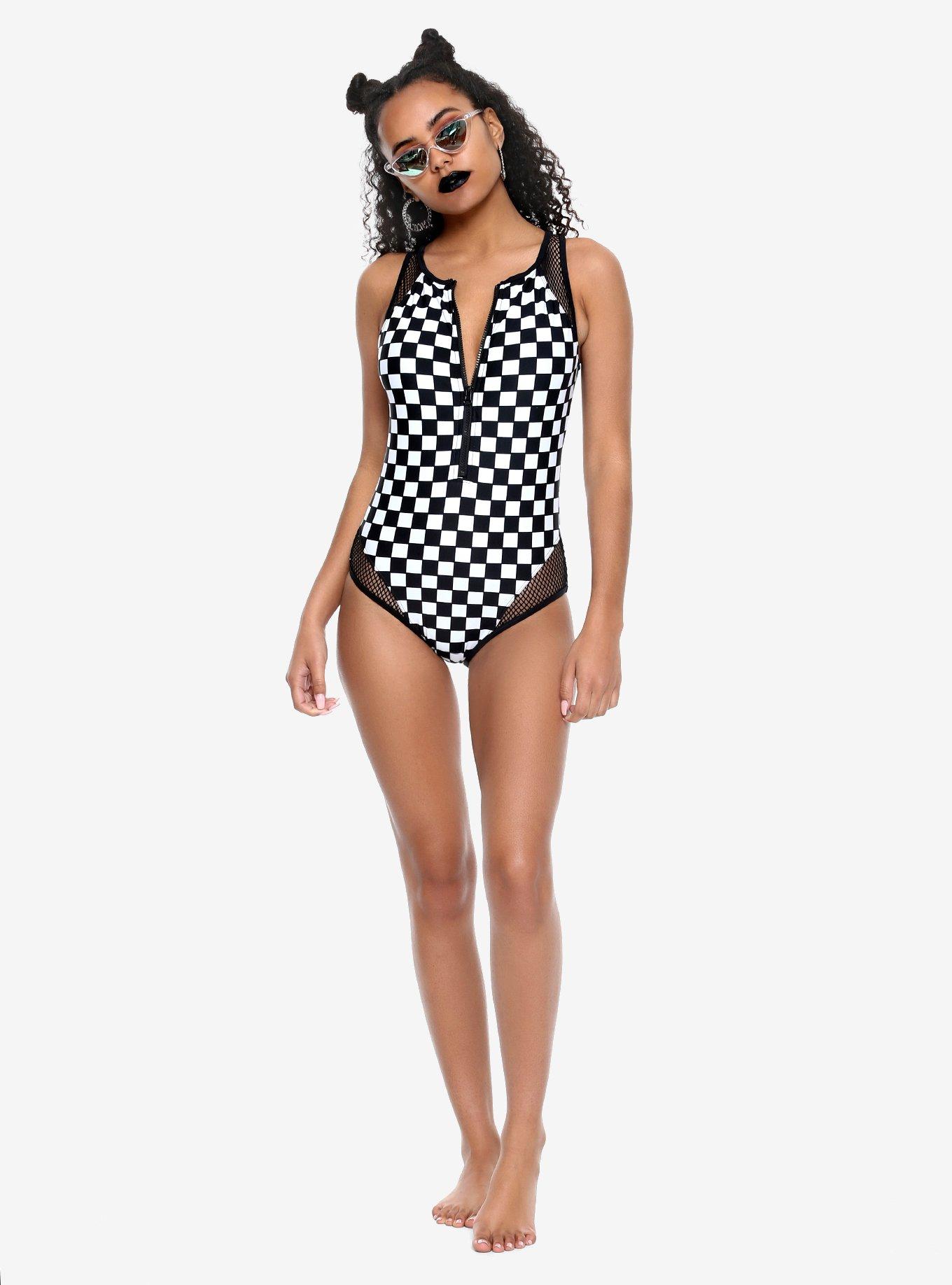 Hot topic checkered store swimsuit