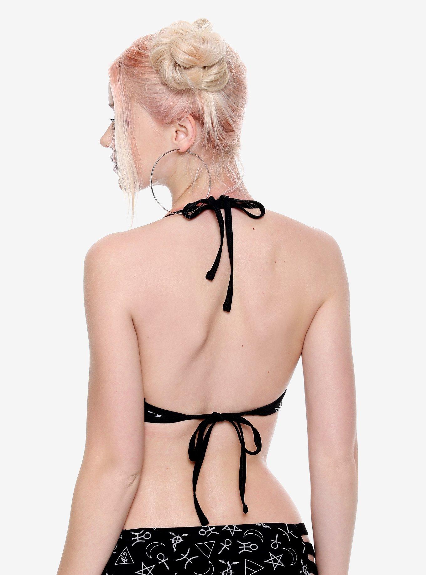 Strappy Pentagram Swim Top, , alternate