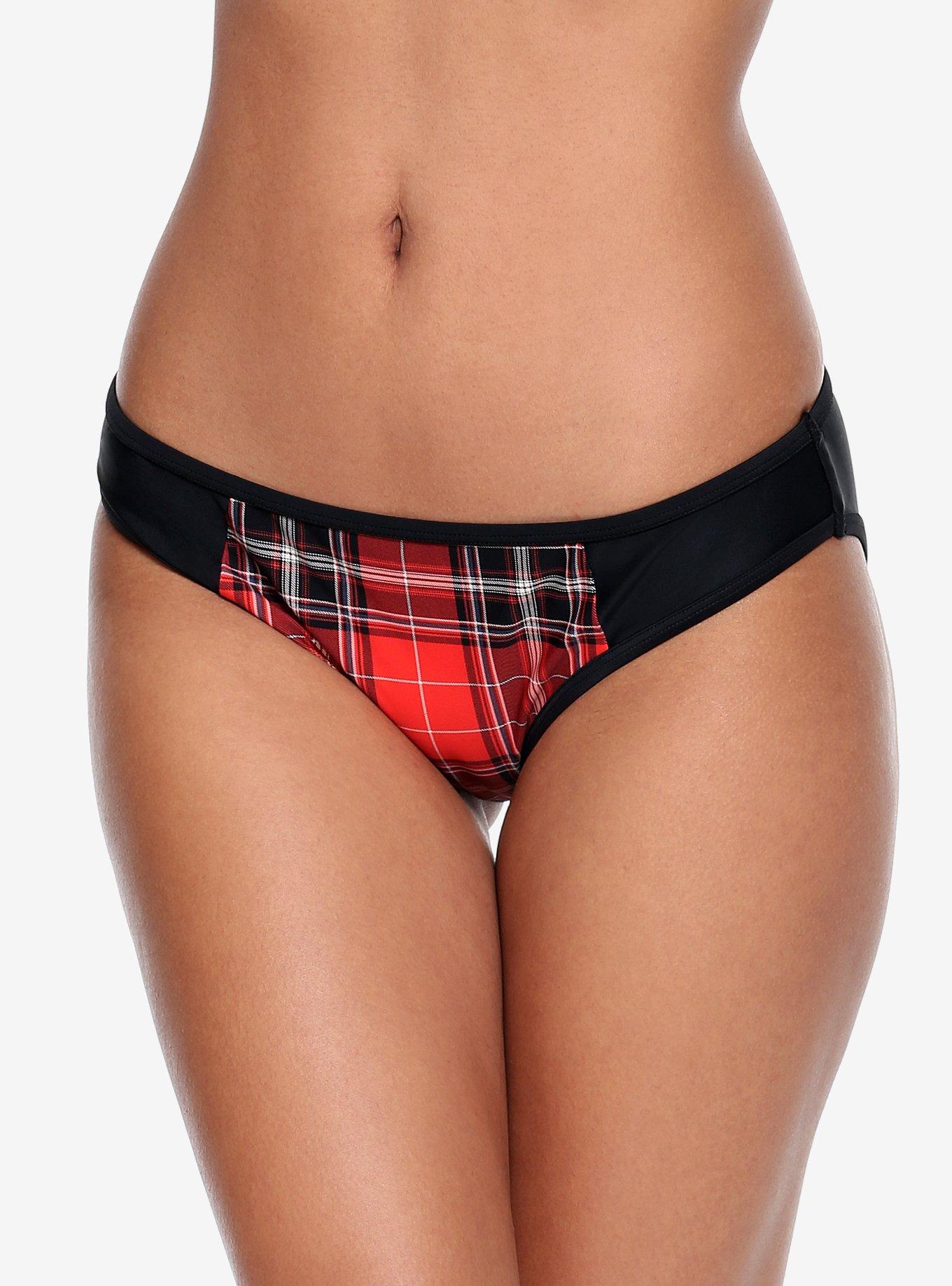 Plaid Panel Swim Bottoms, PLAID, alternate