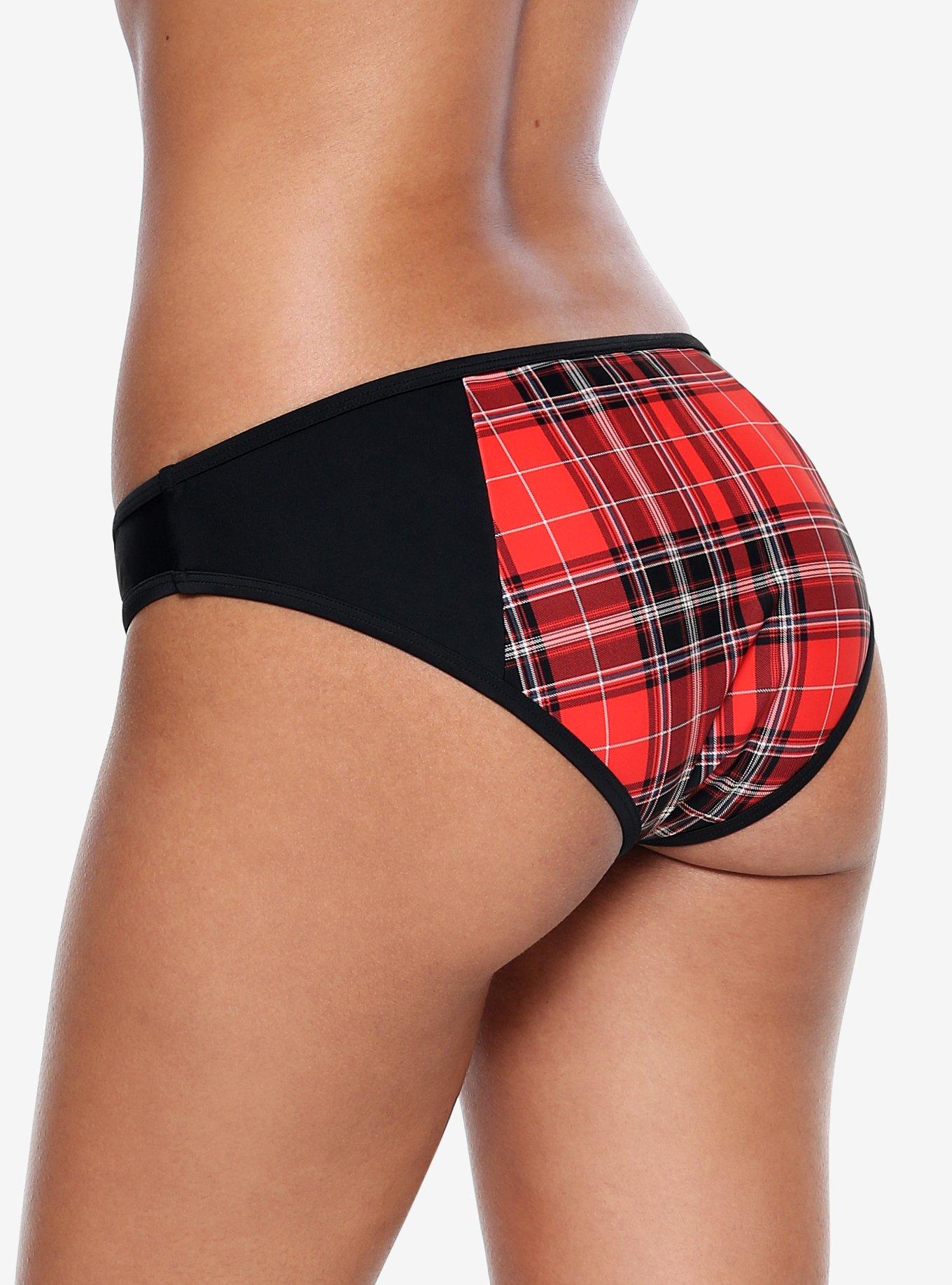 Plaid Panel Swim Bottoms, PLAID, alternate