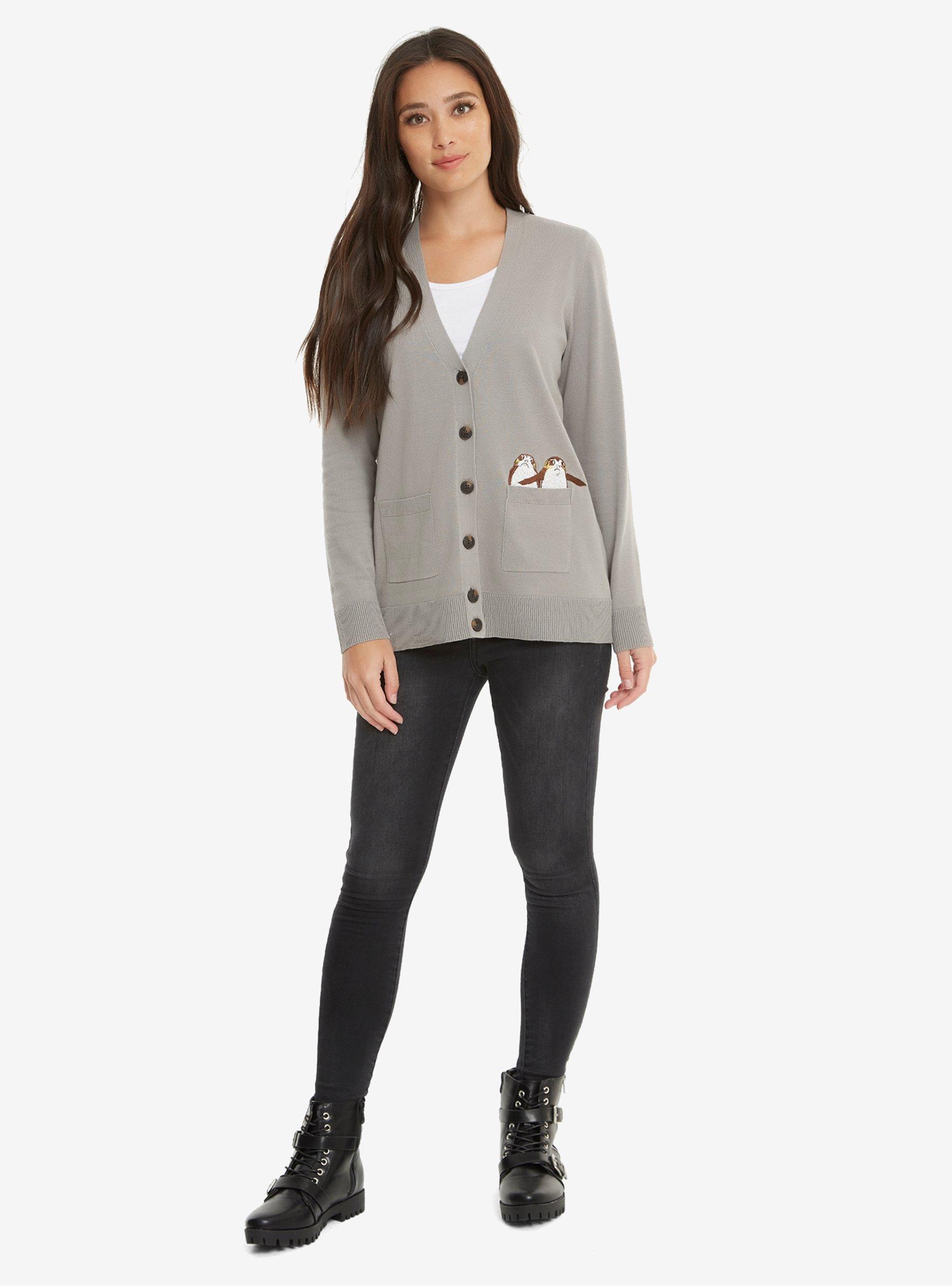 Star Wars: The Last Jedi Porg Pocket Cardigan, , alternate