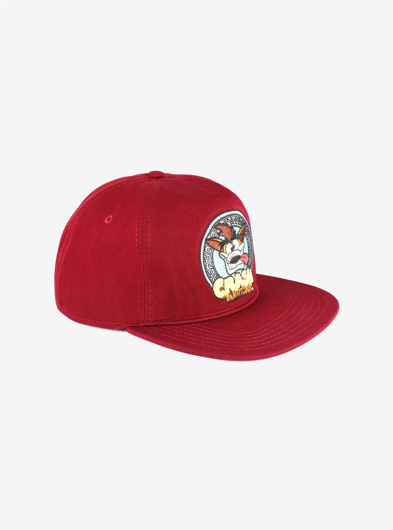 Crash Bandicoot Maroon Snapback Hat, , alternate