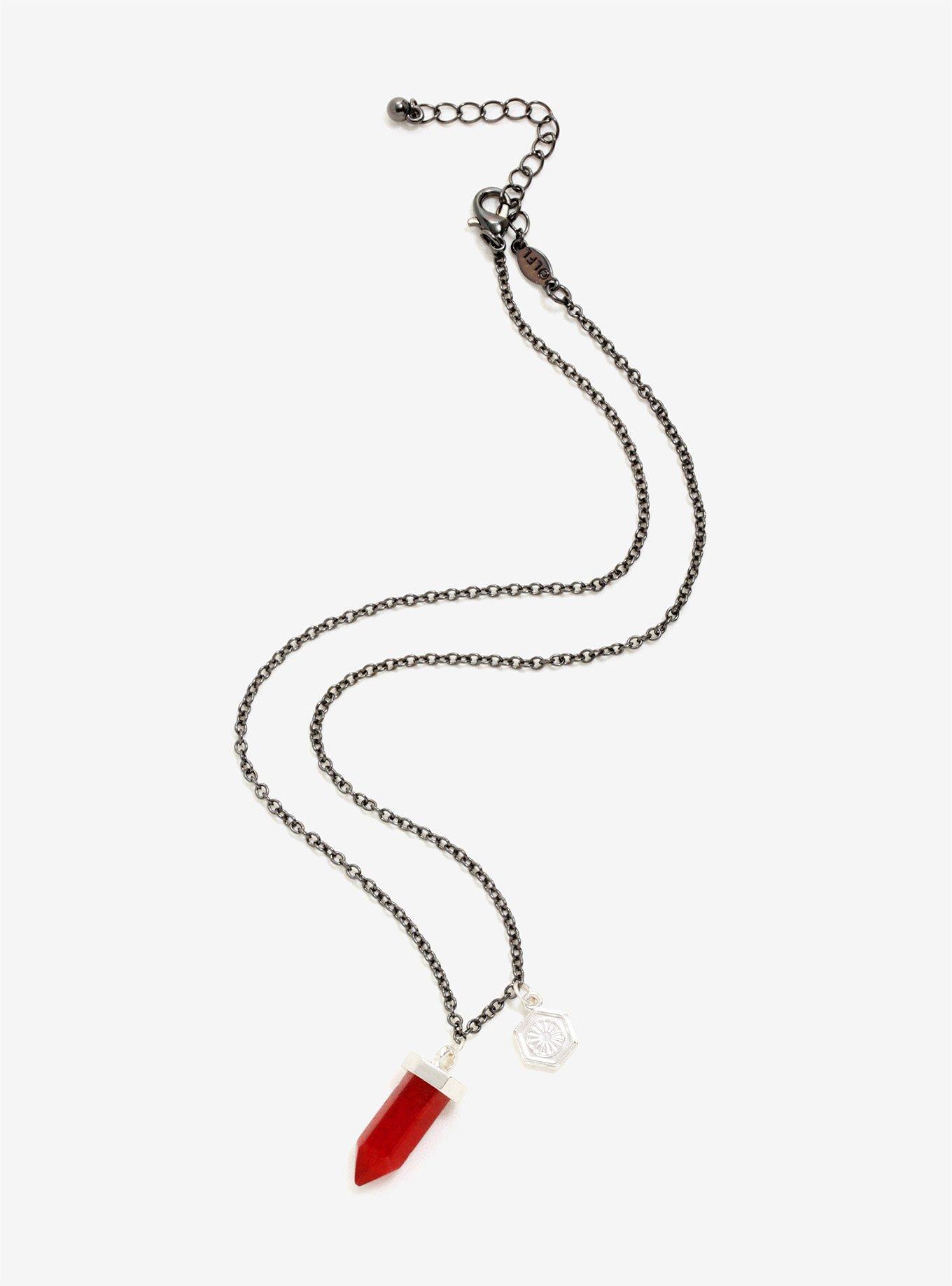 Star Wars First Order Red Stone Necklace - BoxLunch Exclusive, , alternate