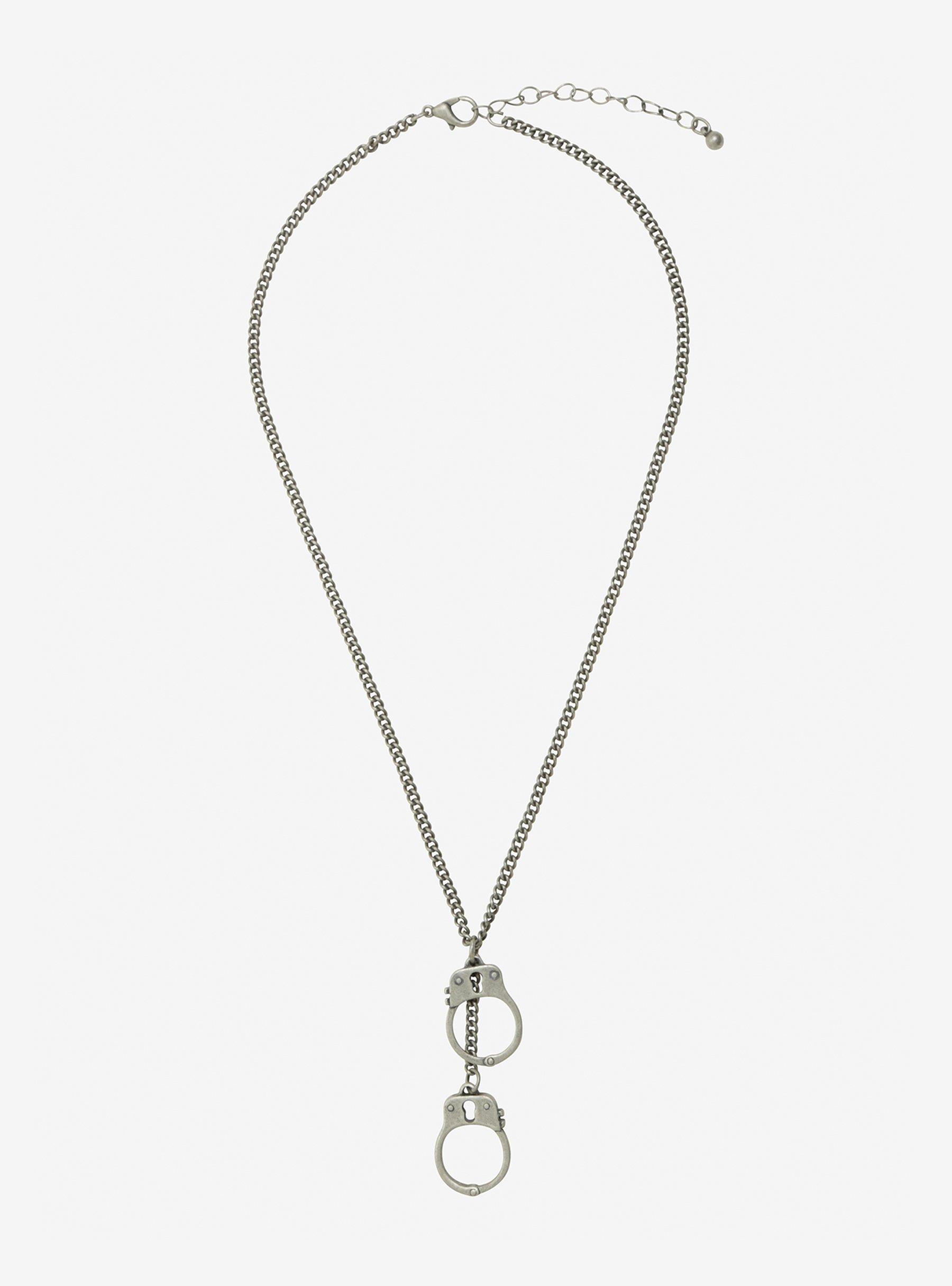 Blackheart Handcuff Chain Necklace, , alternate