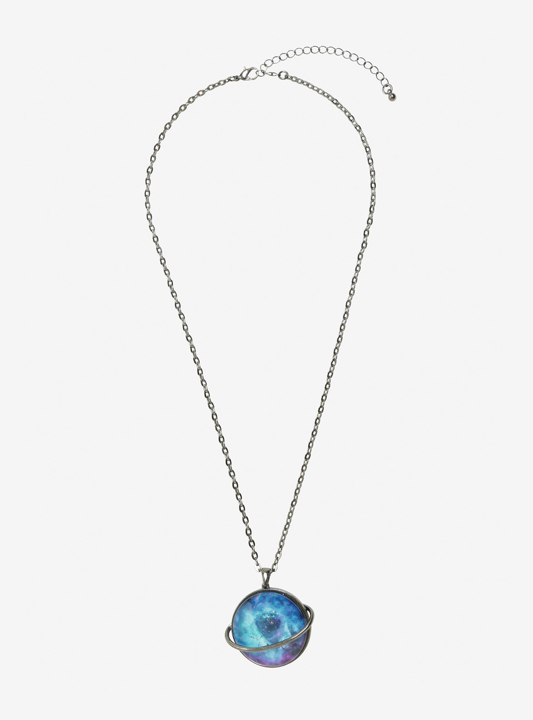 Blackheart Planet Medallion Necklace, , alternate