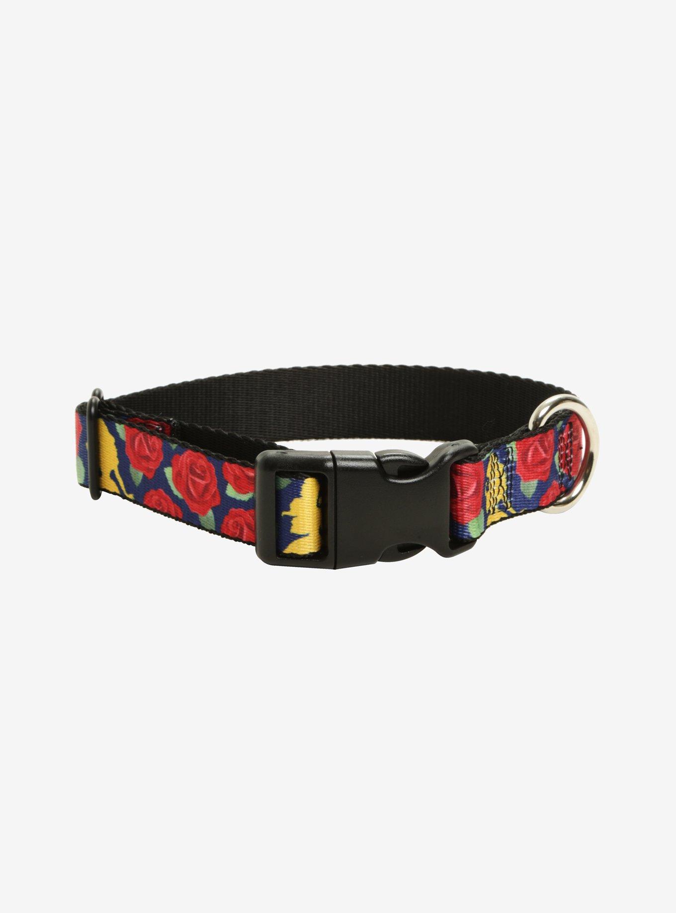 Disney Beauty And The Beast Roses Pet Collar, , alternate