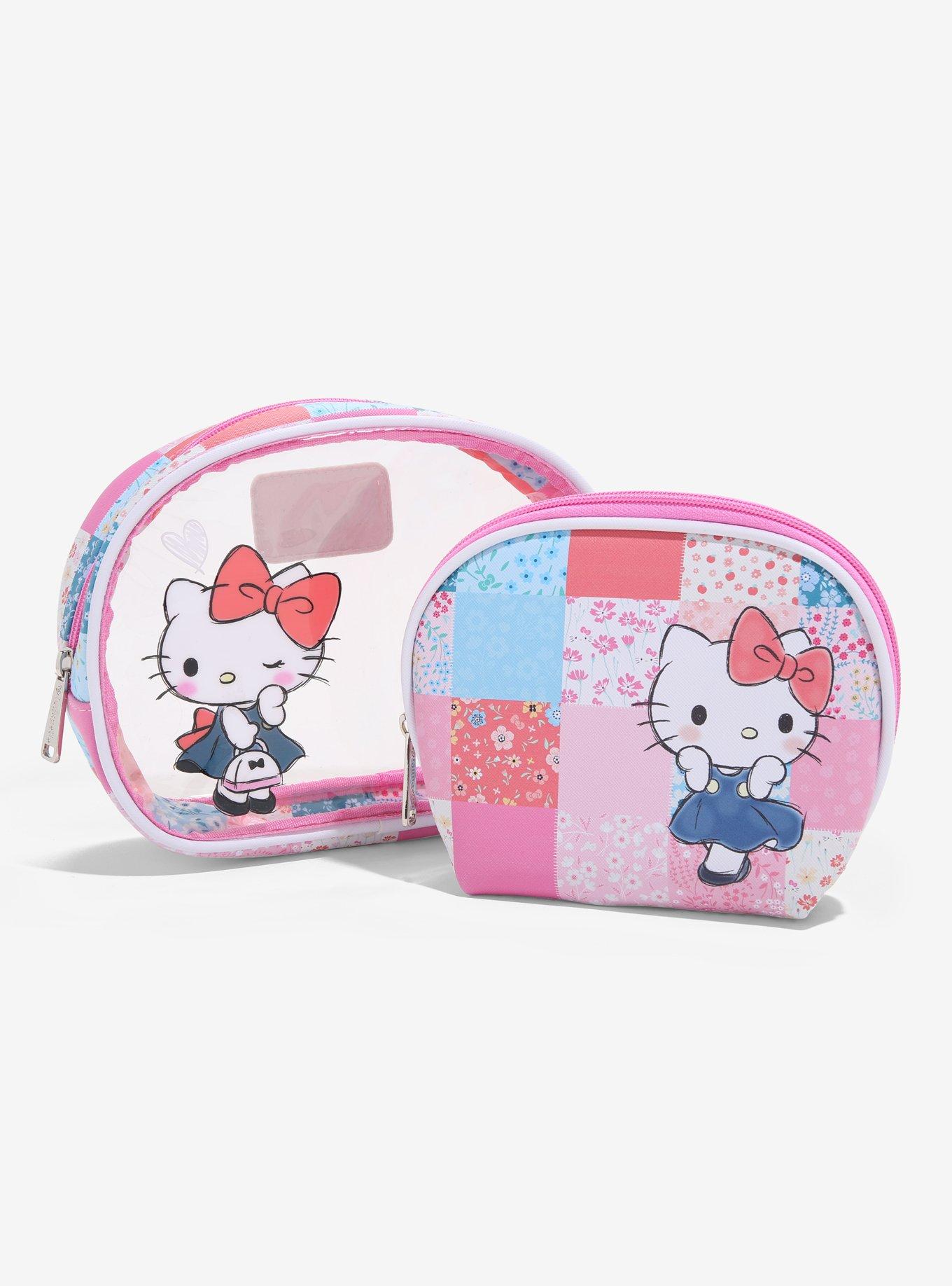 Loungefly Hello Kitty Patchwork Makeup Bag Set, , alternate