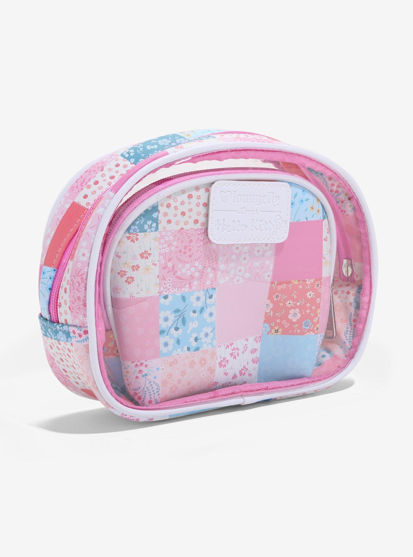 Loungefly Hello Kitty Patchwork Makeup Bag Set, , alternate
