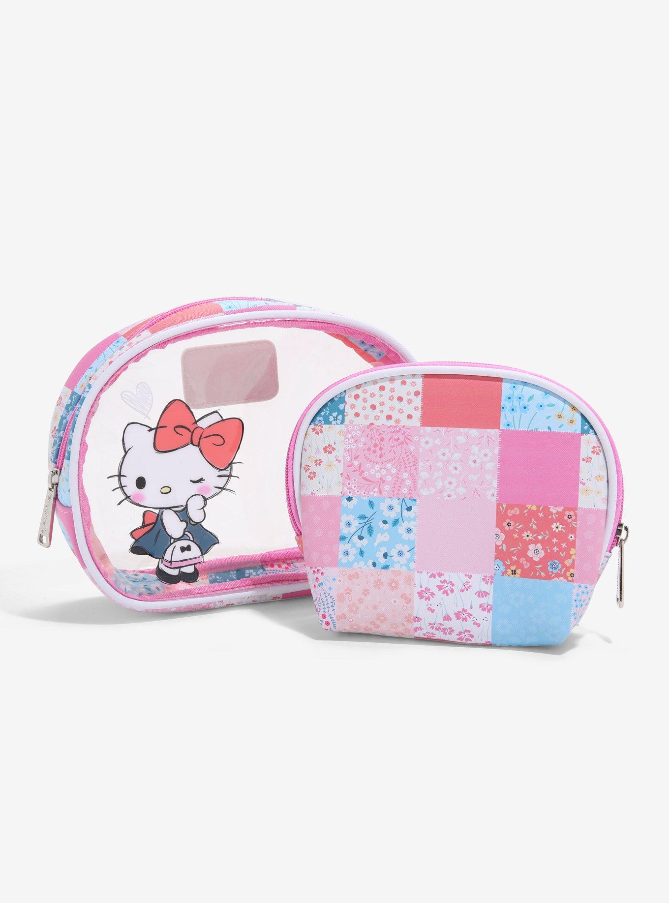 Loungefly Hello Kitty Patchwork Makeup Bag Set, , alternate