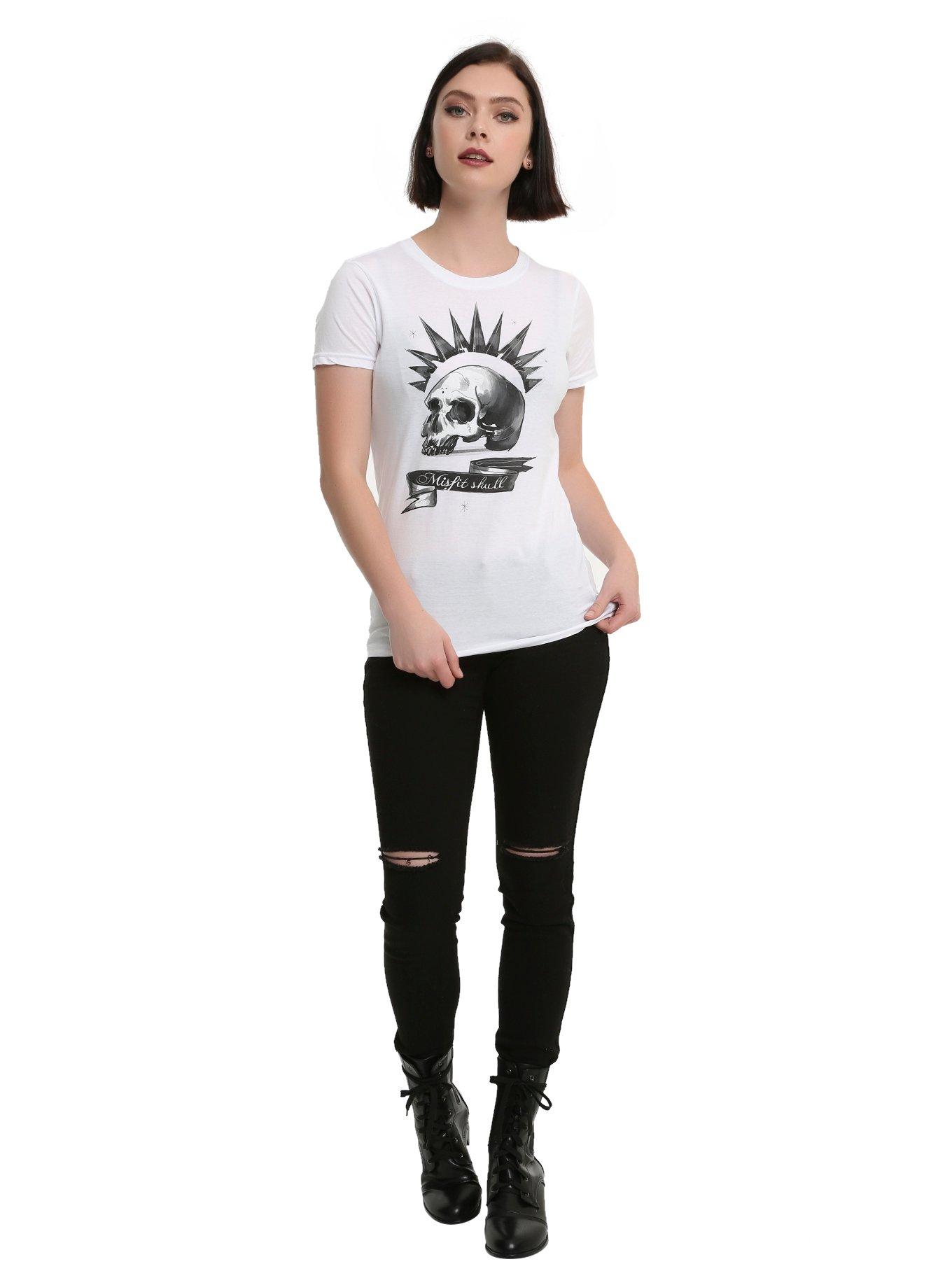 Life Is Strange Chloe Price Misfits Skull Cosplay Girls T-Shirt, , alternate