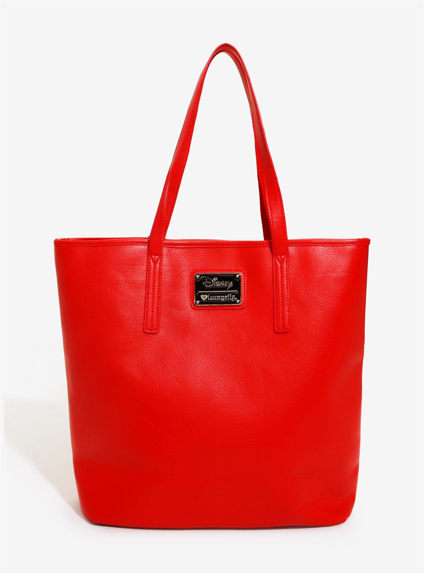 Loungefly Disney Minnie Mouse Debossed Red Tote Bag, , alternate