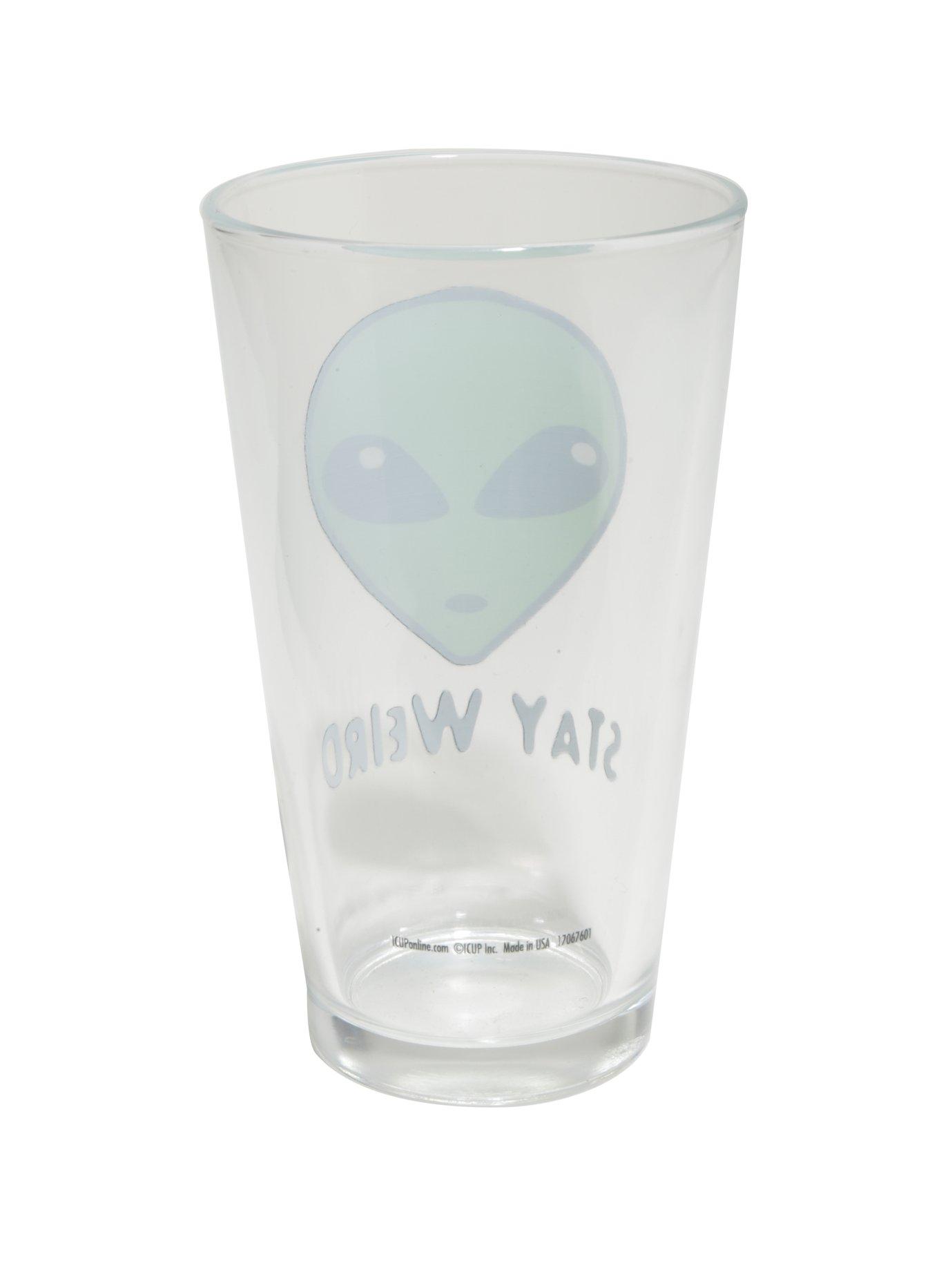 Stay Weird Alien Pint Glass, , alternate