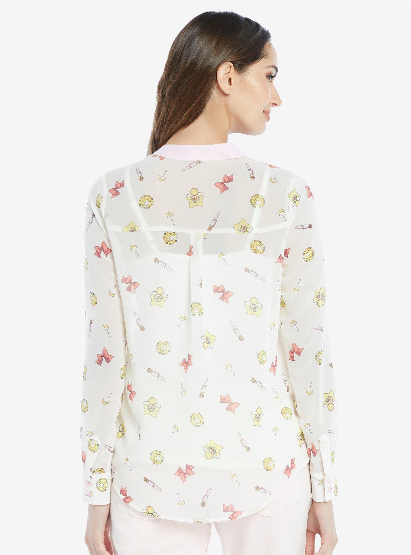 Sailor Moon Allover Print Blouse - BoxLunch Exclusive, , alternate