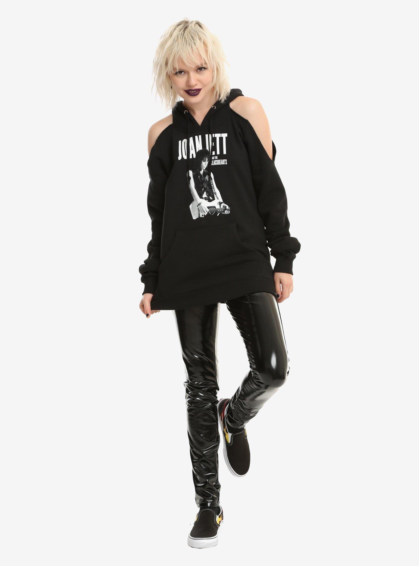 Joan Jett & The Blackhearts Cold Shoulder Girls Hoodie, , alternate