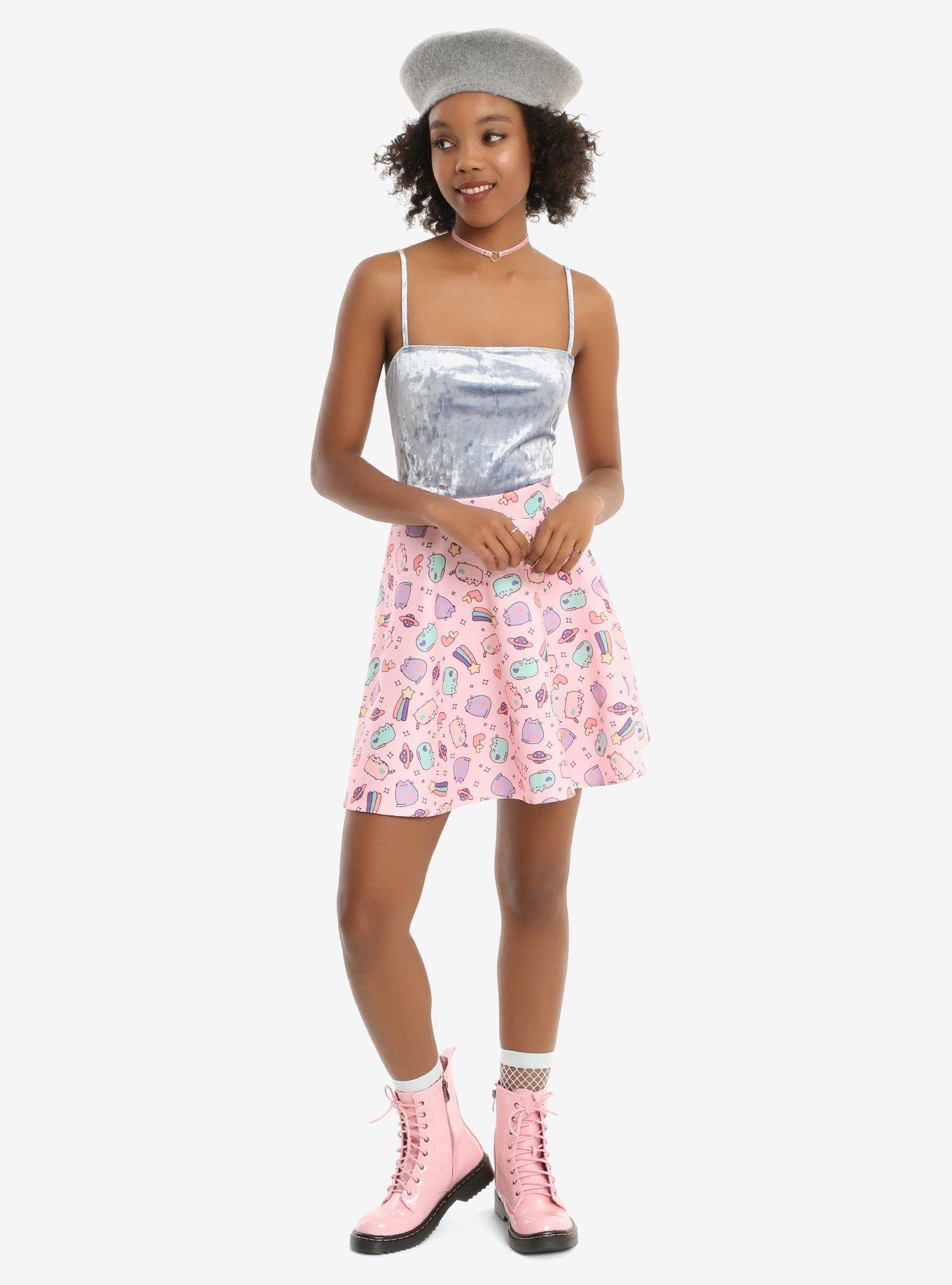 Pusheen Space Skater Skirt, , alternate