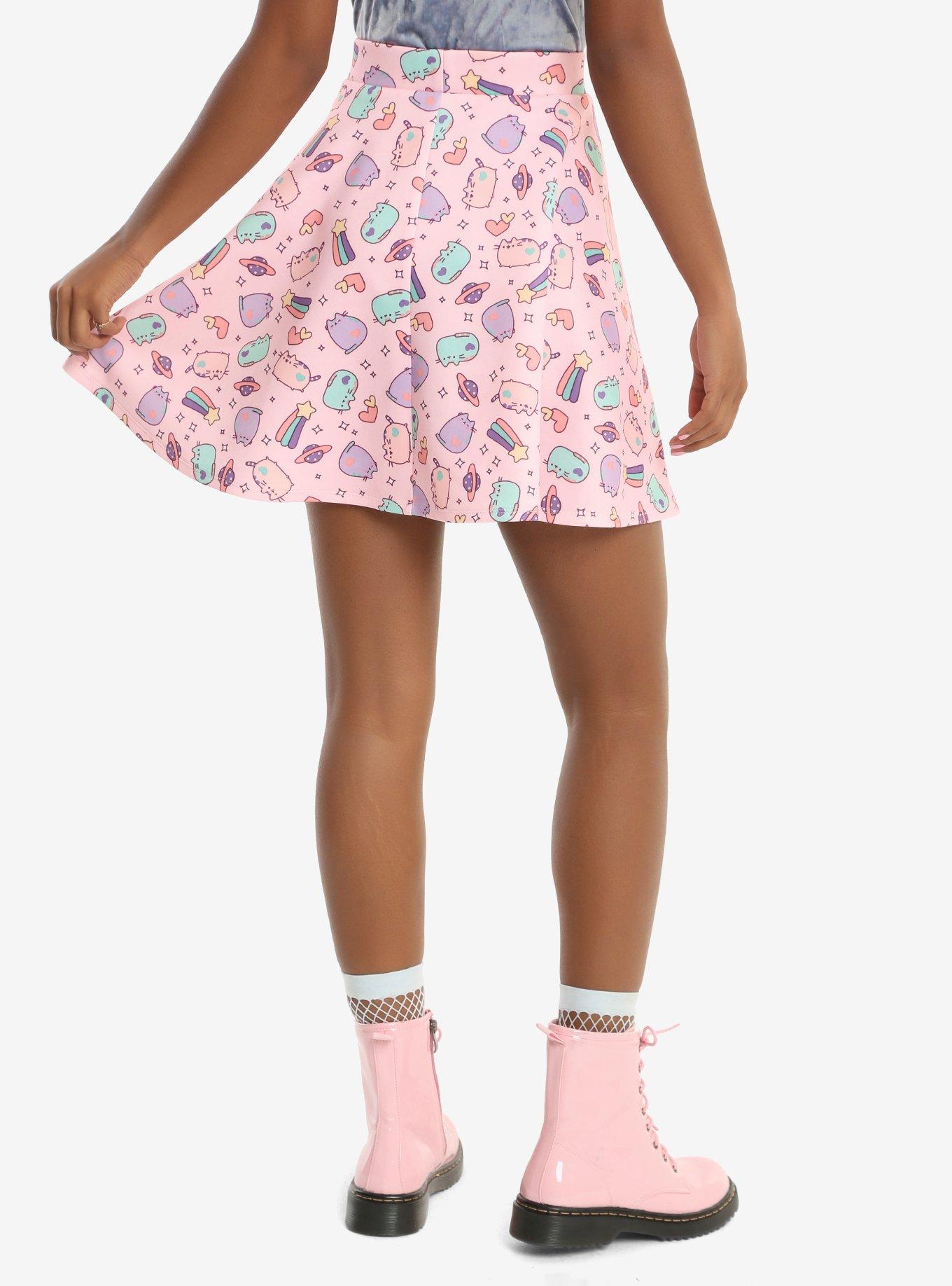 Pusheen Space Skater Skirt, , alternate