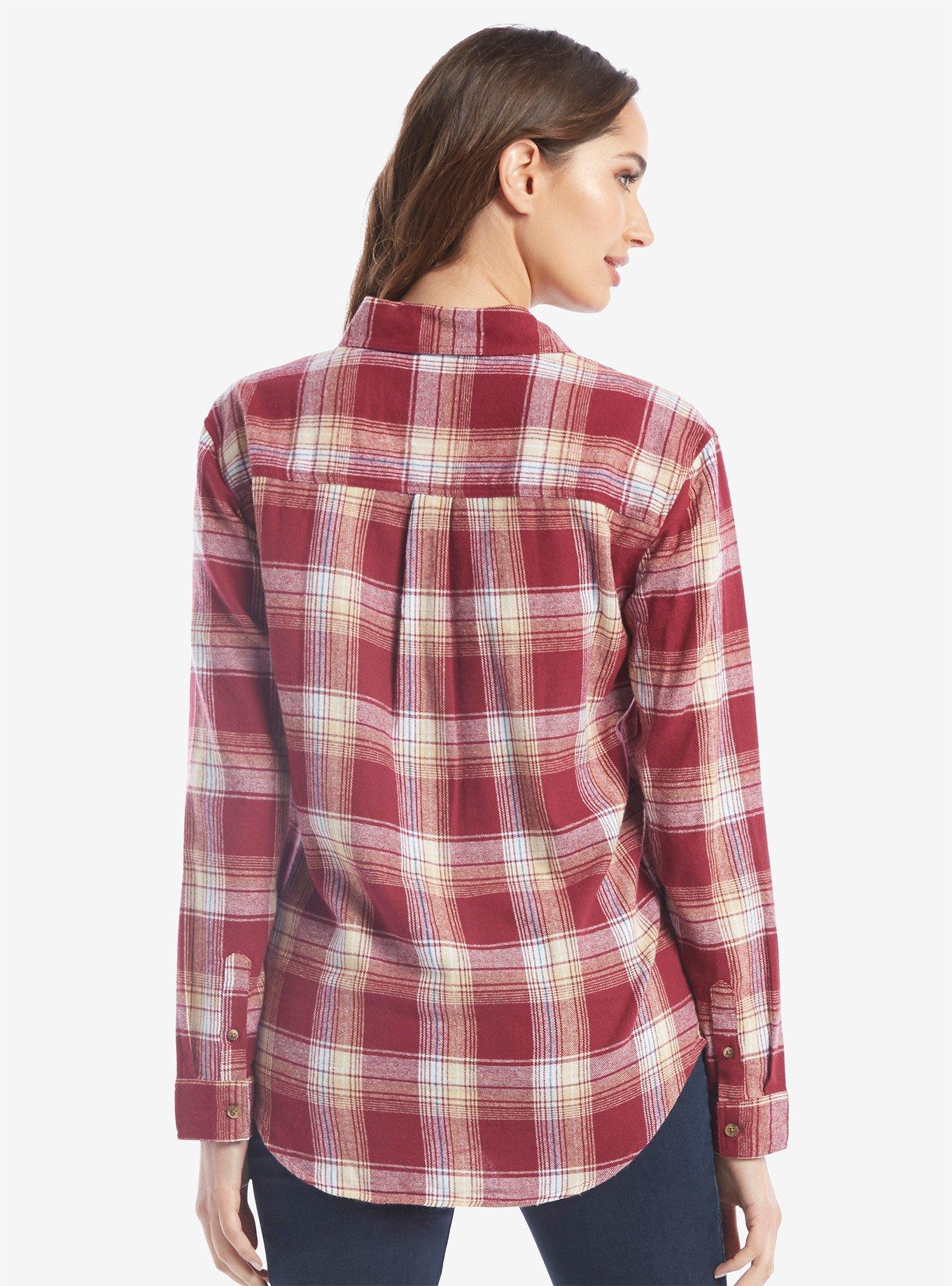 Gilmore Girls Luke's Diner Womens Flannel Button-Up, , alternate
