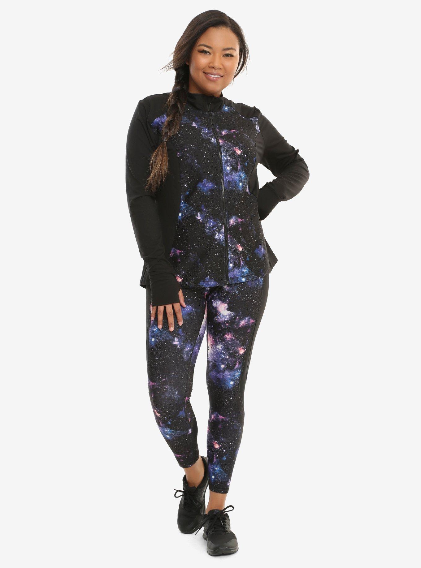 Her Universe Galaxy Print Track Jacket Plus Size, , alternate