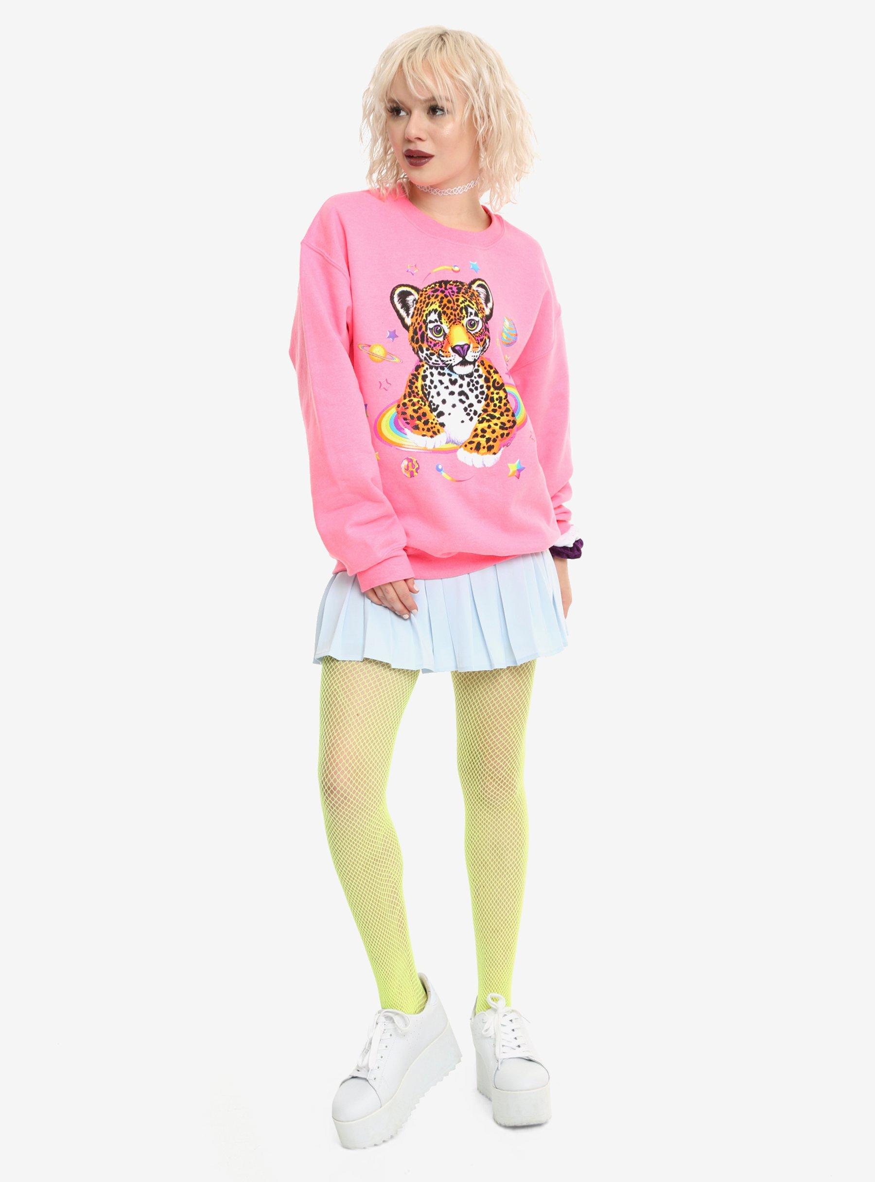 Lisa Frank Hunter The Leopard Outer Space Girls Sweatshirt, , alternate