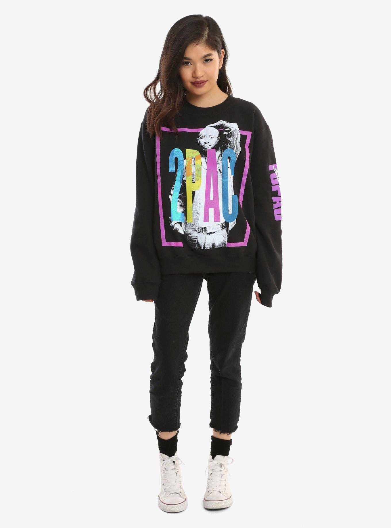 Tupac Color Logo Girls Sweatshirt, , alternate
