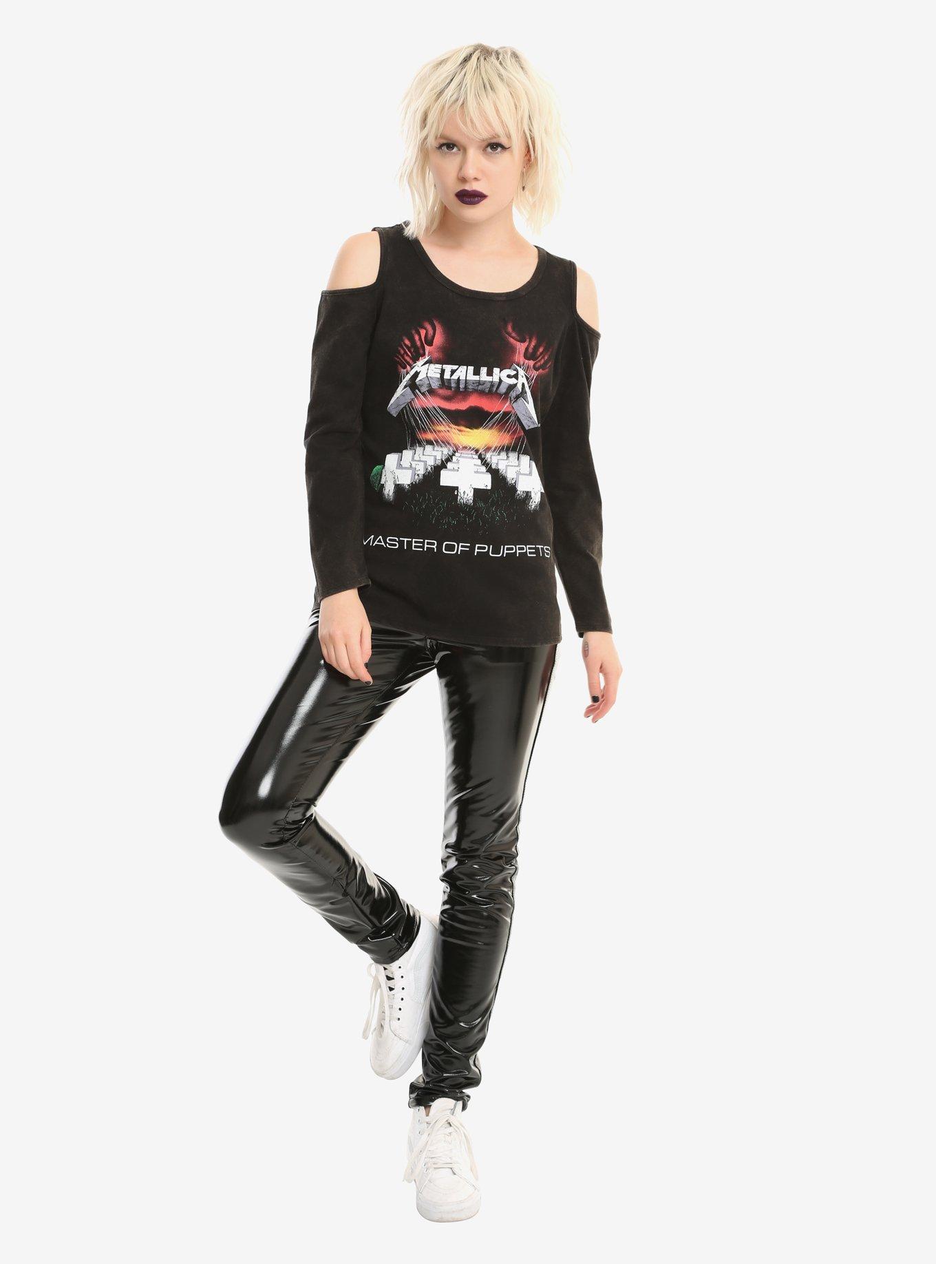 Metallica Master Of Puppets Girls Cold Shoulder Top, , alternate