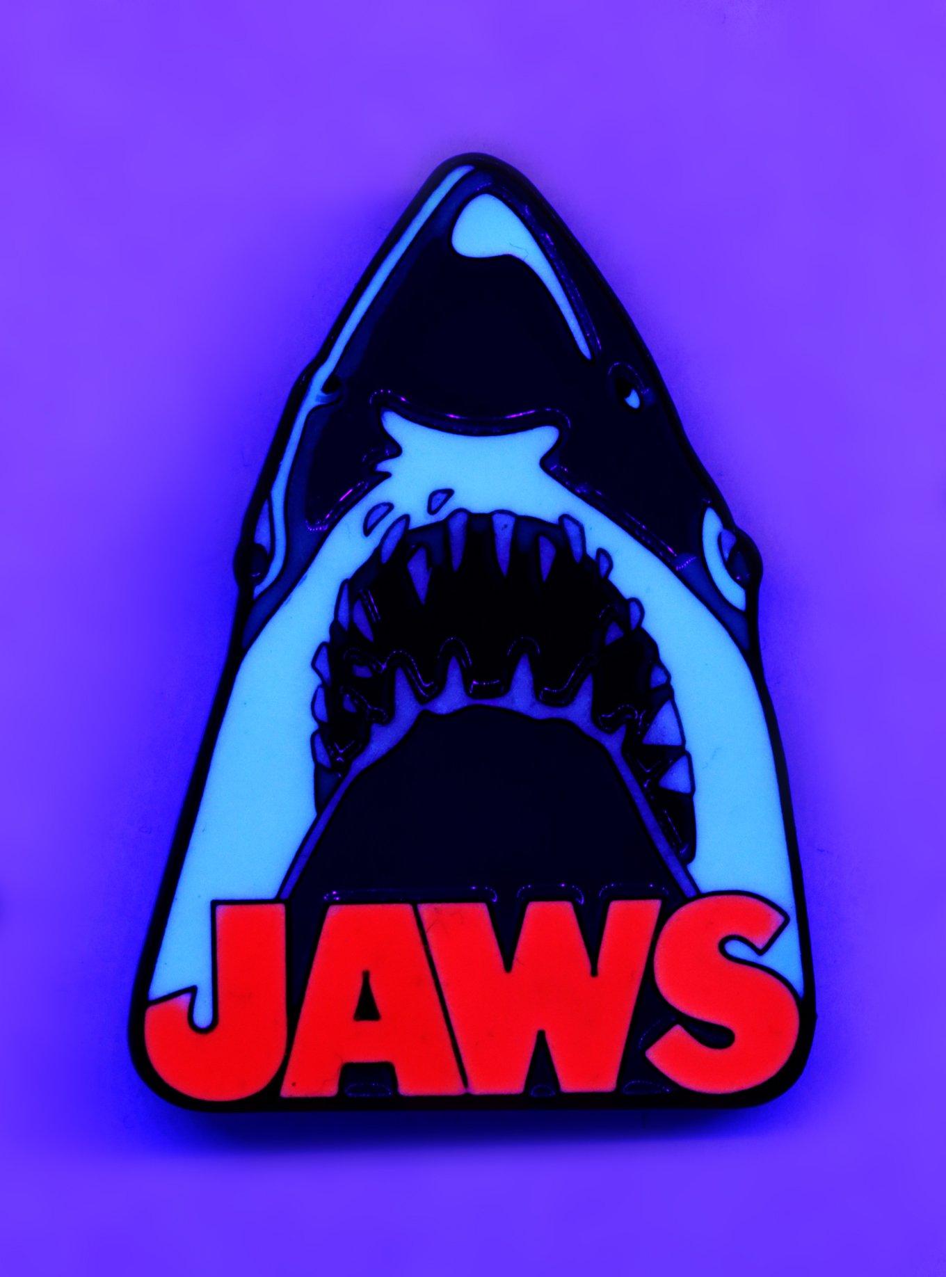 Rock Rebel Jaws Movie Poster Enamel Pin, , alternate