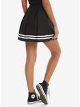 Black Pleated Cheer Skirt, BLACK, alternate