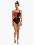DC Comics Harley Quinn Cut-Out Swimsuit, RED, alternate