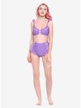 Disney Tangled Rapunzel Lace-Up Swim Top, PURPLE, alternate