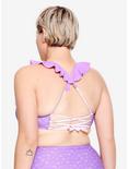 Disney Tangled Rapunzel Lace-Up Swim Top Plus Size, PURPLE, alternate