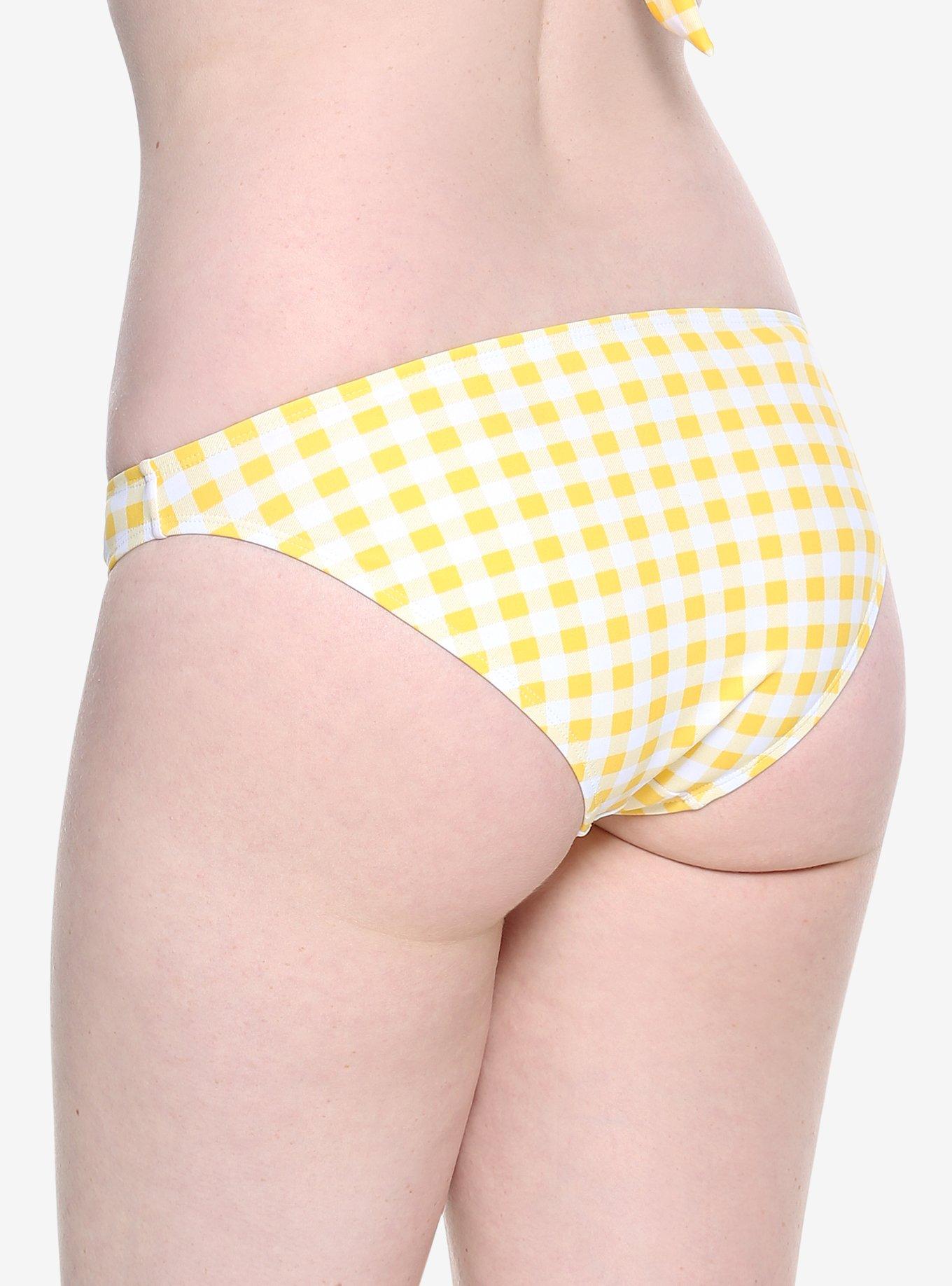 Disney Beauty And The Beast Belle Gingham Swim Bottoms, YELLOW, alternate