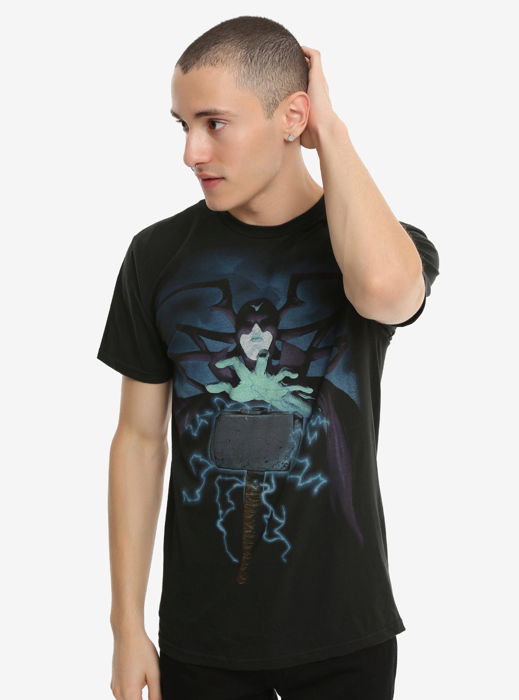 Marvel Thor Hela Mjolnir T-Shirt, BLACK, alternate