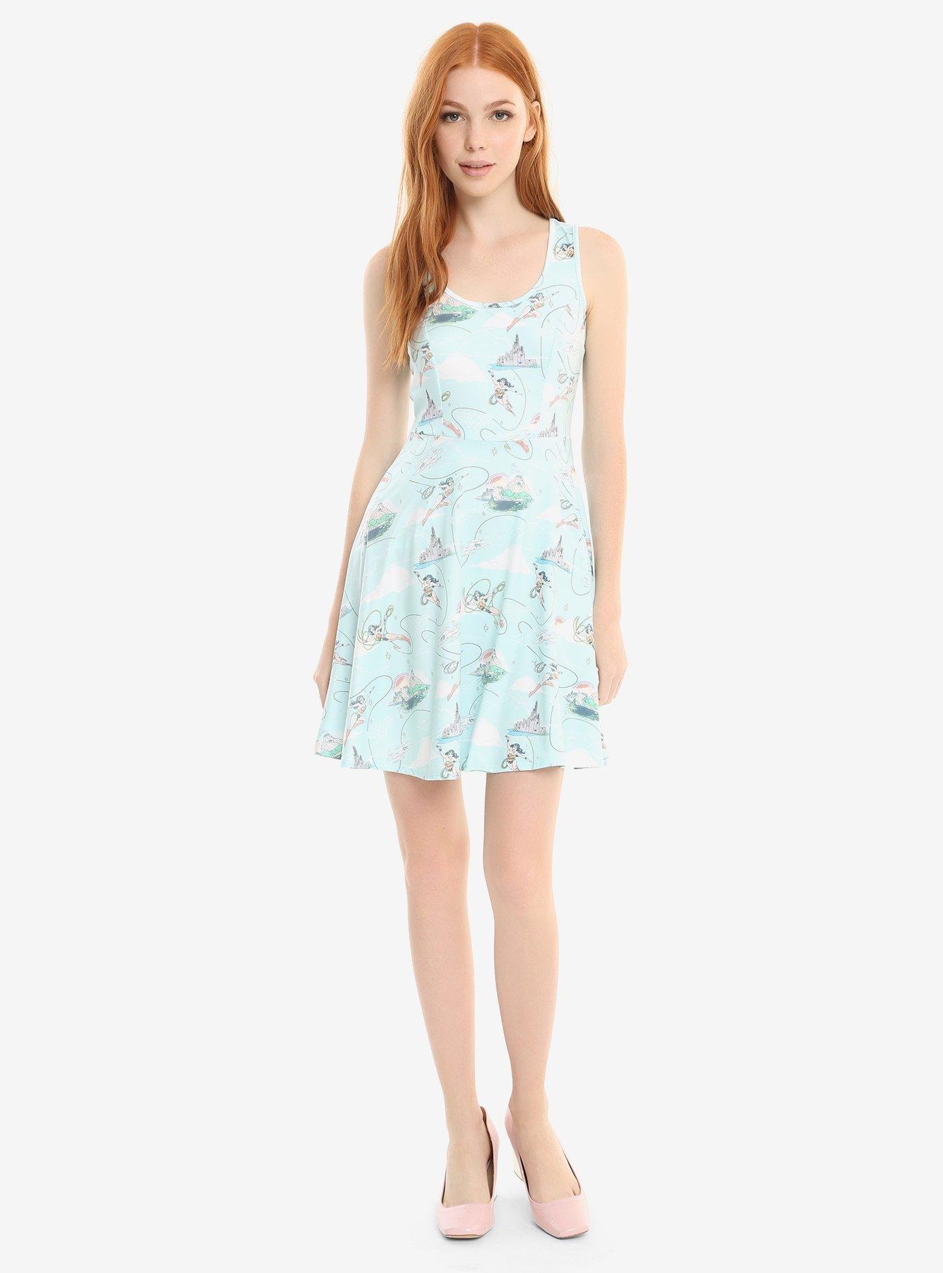 DC Comics Wonder Woman Vintage Print Skater Dress, , alternate