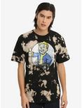 Fallout Vault Boy Logo Bleach Wash T-Shirt, , alternate