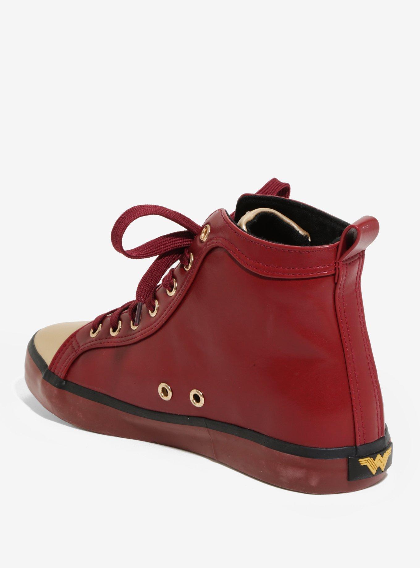 DC Comics Wonder Woman Faux Leather Hi-Top Sneakers, , alternate