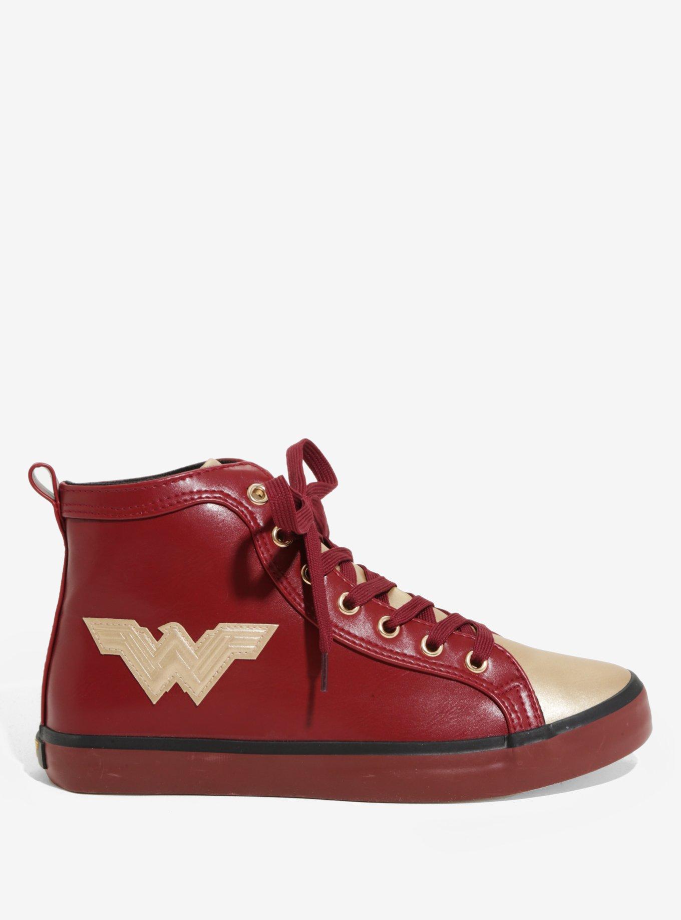 DC Comics Wonder Woman Faux Leather Hi-Top Sneakers, , alternate