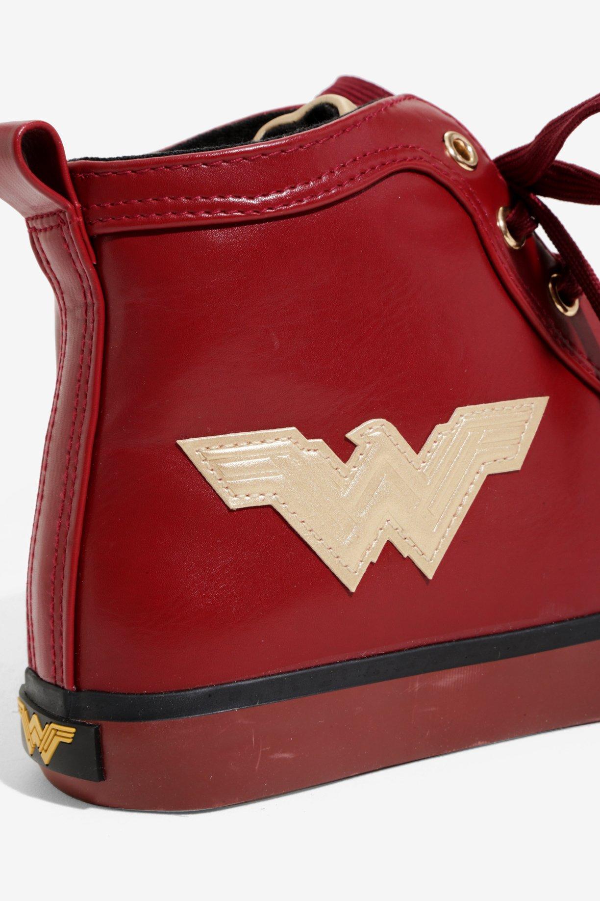 DC Comics Wonder Woman Faux Leather Hi-Top Sneakers, , alternate