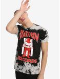 Death Row Records Logo Bleach Wash T-Shirt, BLACK, alternate
