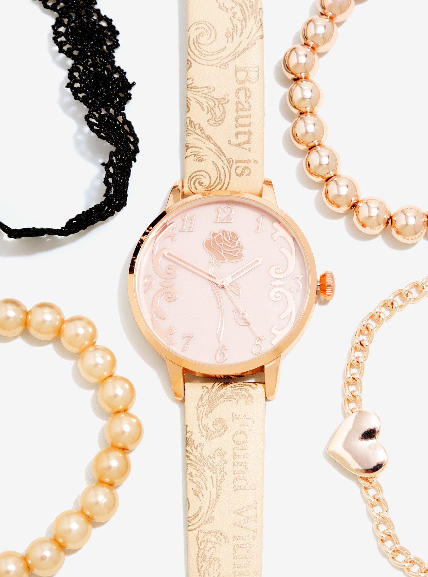 Disney Beauty And The Beast Watch & Bracelet Set, , alternate