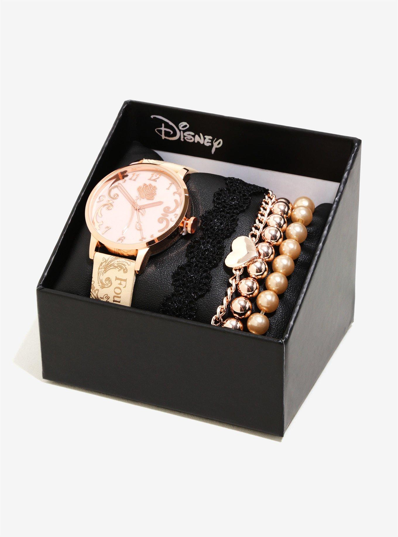 Disney Beauty And The Beast Watch & Bracelet Set, , alternate